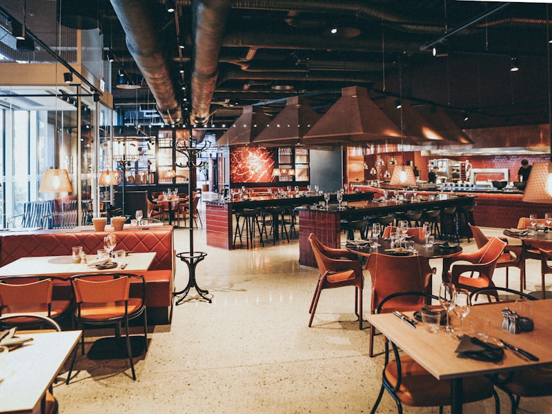Restaurant interior showcasing modern dining environment